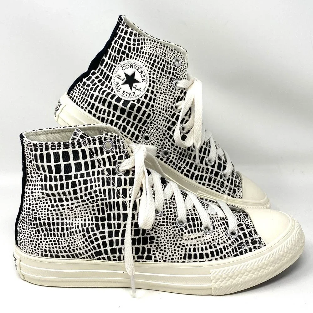 Converse Women's Size 6 670460F CT All Star High Top Black Egret Canvas Sneakers - Picture 1 of 7